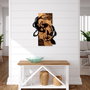 Wallity Fish Yang Escultura de Pared en Nogal y Negro
